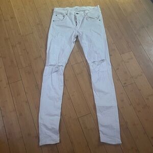 Rag & Bone Fit 1 32 Men’s White Denim Jean